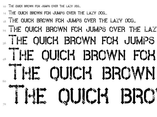 Metro Grunge font waterfall